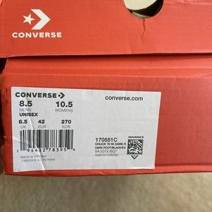 Men’s 8.5 or Women’s 10.5 Converse retro Hi Dark root/Brown